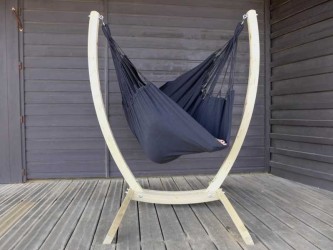 hamac chaise avec support noir