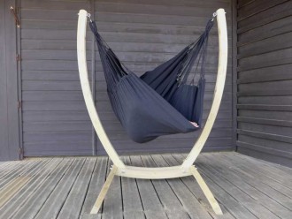 Silla hamaca negra XL con...