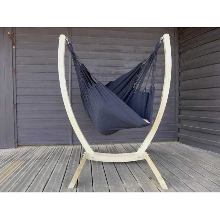hamac chaise avec support noir