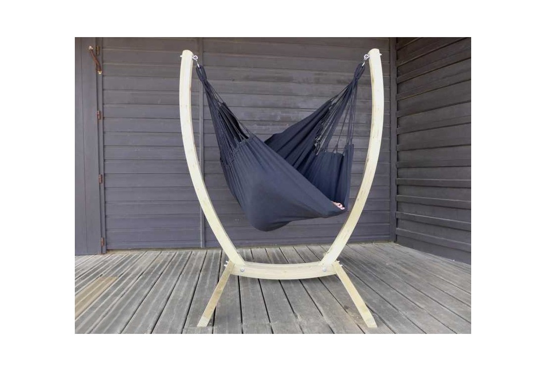 hamac chaise avec support noir