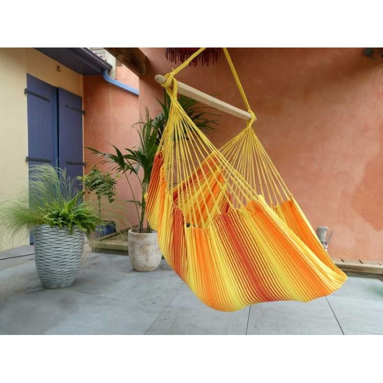 Hamac chaise jaune orange