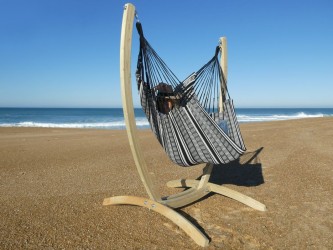 support hamac chaise bois