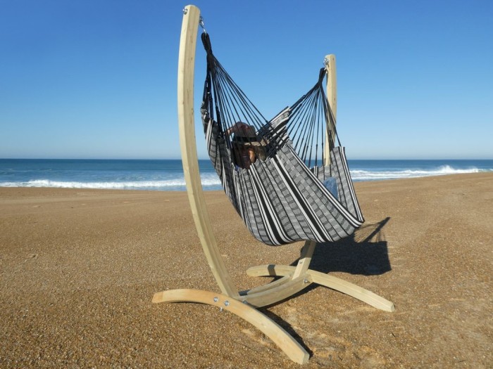 support hamac chaise bois