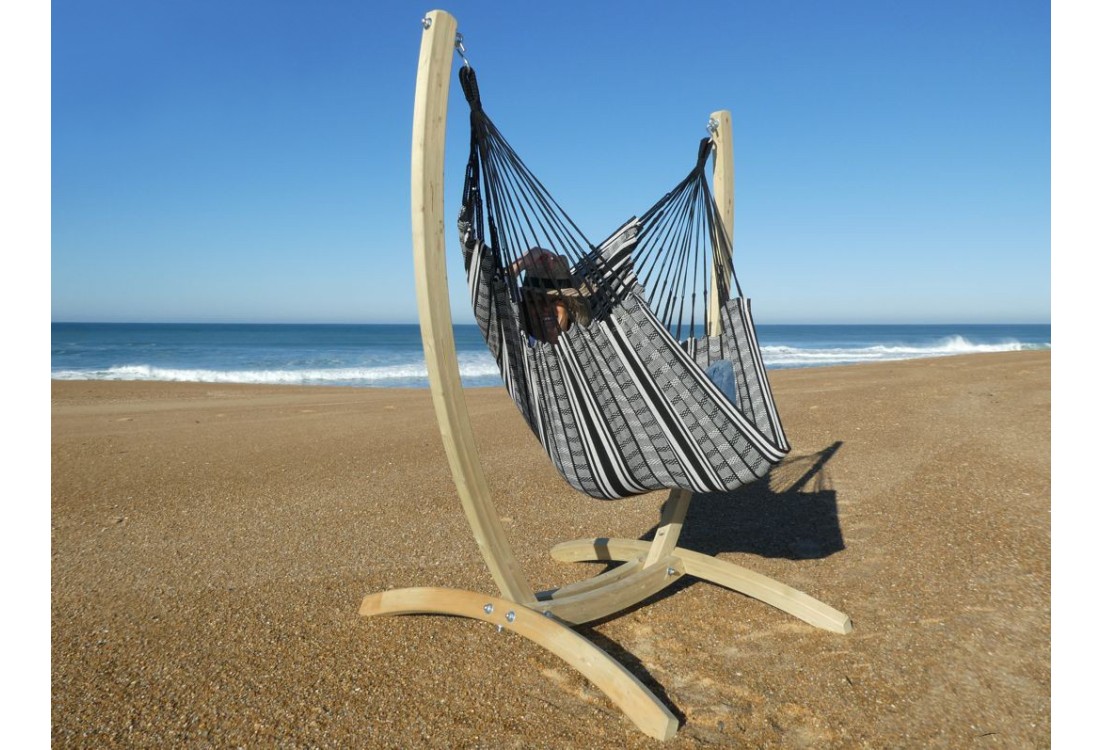 support hamac chaise bois