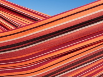 tissu hamac chaise orange