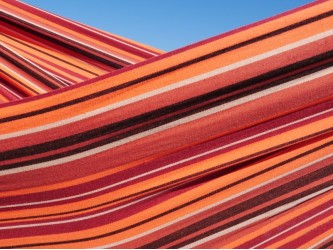 tissu hamac chaise orange