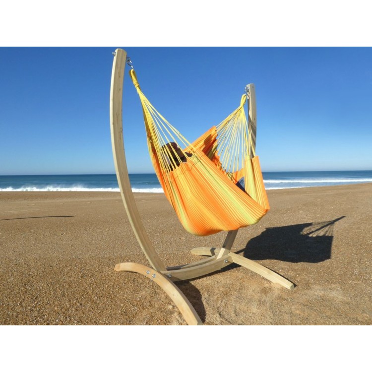 hamac-chaise orange avec support