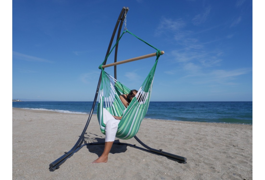 hamac chaise vert sur support