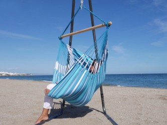 chaise hamac xl bleue