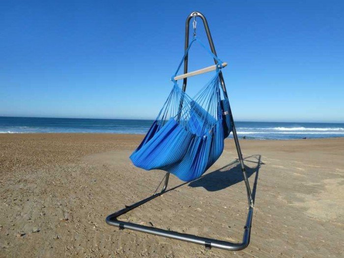 hamac chaise et support bleu