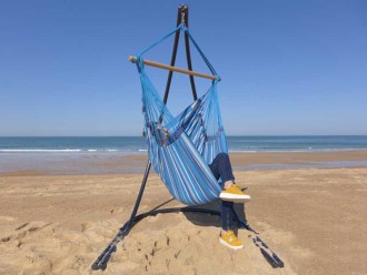 Fauteuil suspendu bleu
