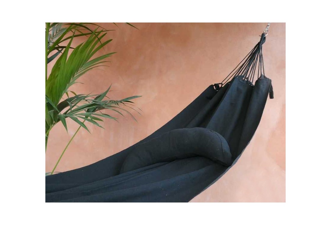 coussin hamac noir