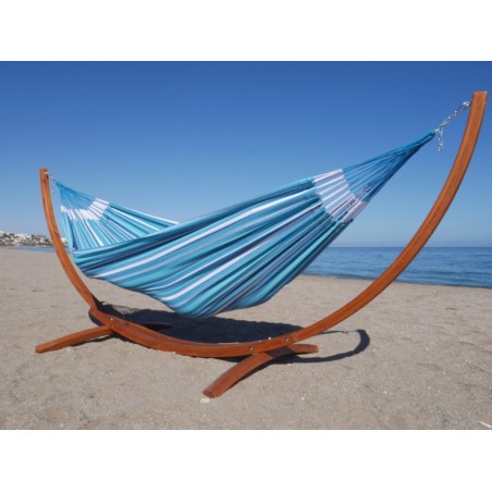 HAMAC AZUL EN LA PLAYA