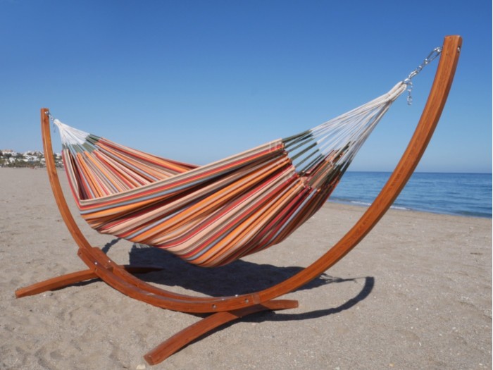 hamaca avec support bois