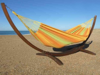 Hamac sur pied orange