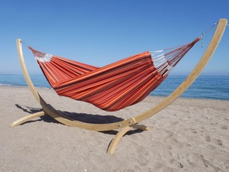 HAMAC AVEC SUPPORT ORANGE