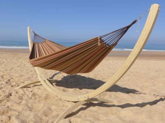 Hamac sur pied marron