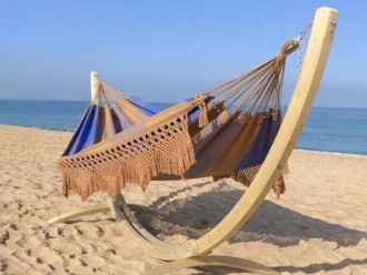 Hamac caramel avec support