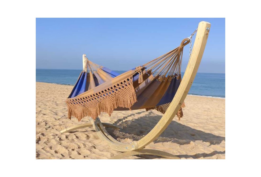 Hamac caramel avec support