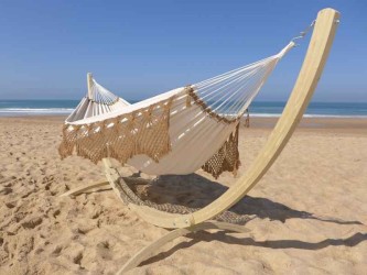 hamac avec support beige