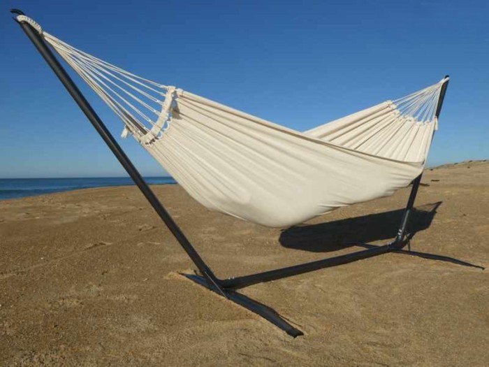 hamac ecru avec support