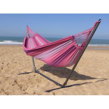 hamac sur pied rose