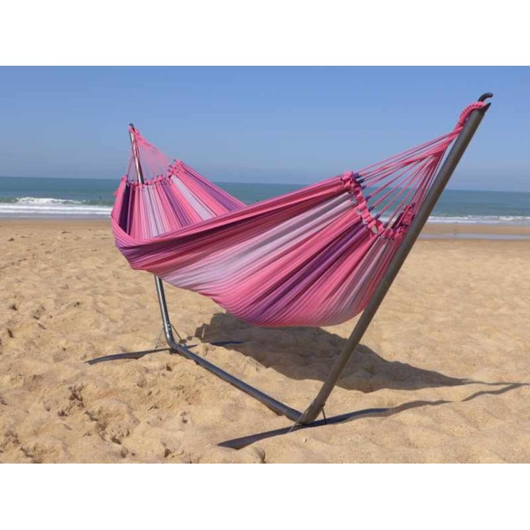 hamac sur pied rose
