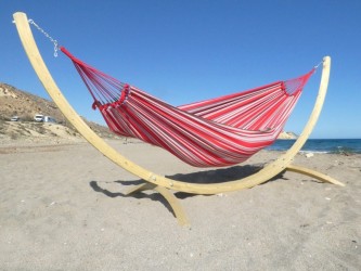 Hamac avec support rouge