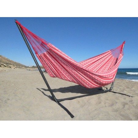 Hamac rouge avec support metal