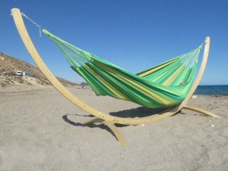 HAMAC DUO VERT AVEC SUPPORT