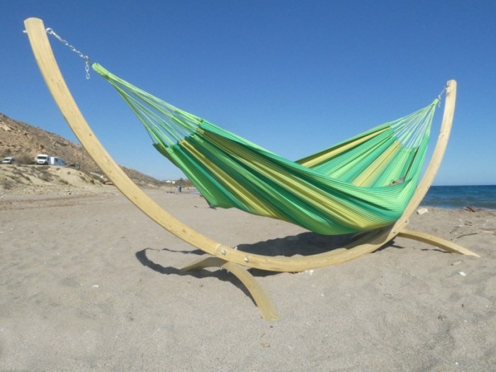 HAMAC DUO VERT AVEC SUPPORT