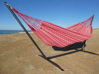hamac sur pied rouge