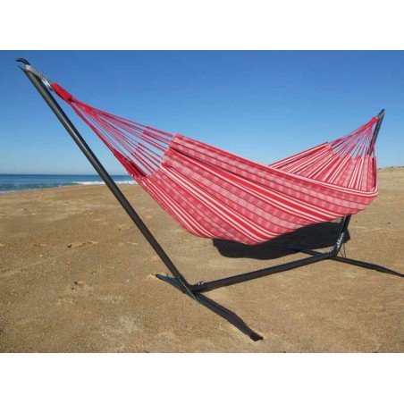 hamac sur pied rouge
