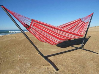 hamac rouge avec support