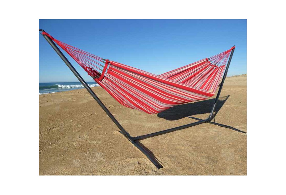 hamac rouge avec support