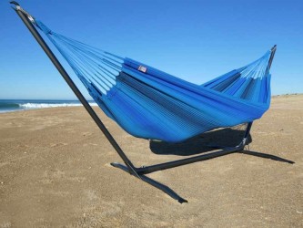 HAMAC BLEU AVEC SUPPORT