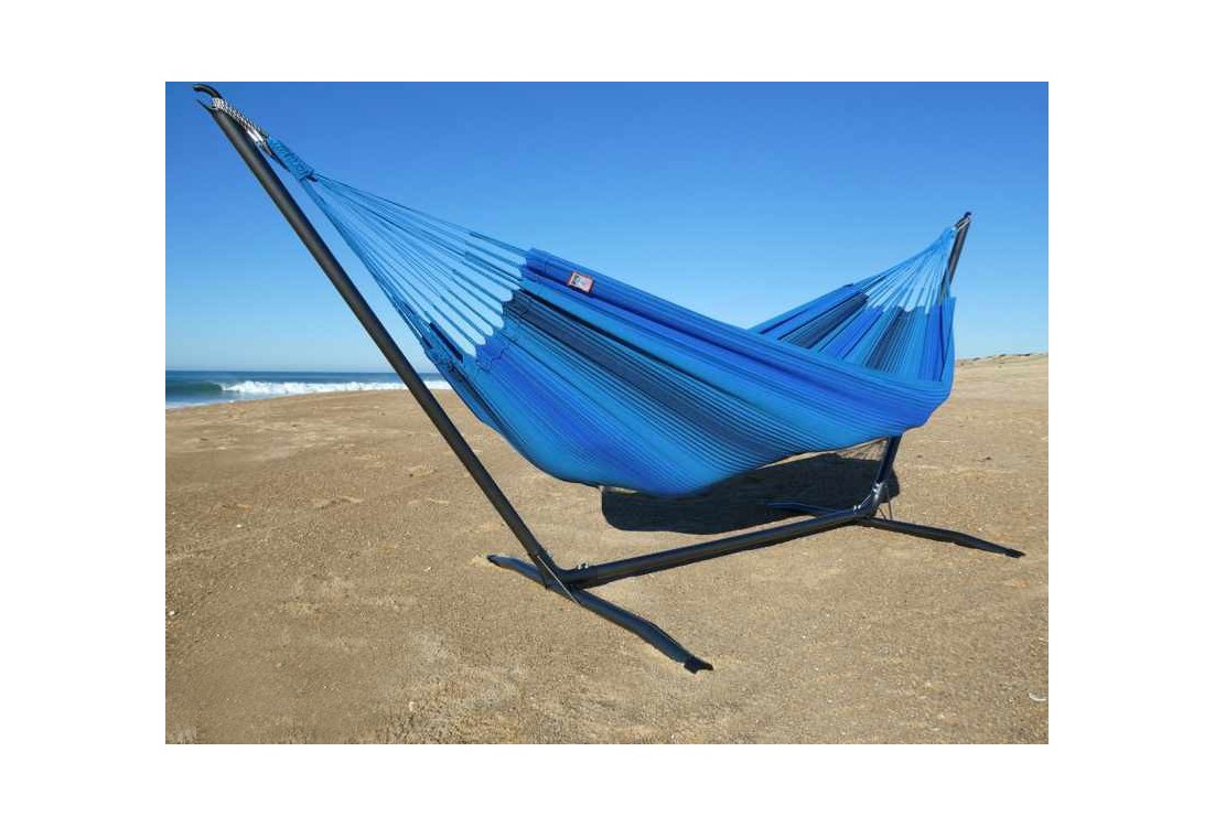 HAMAC BLEU AVEC SUPPORT