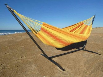 hamac orange avec support