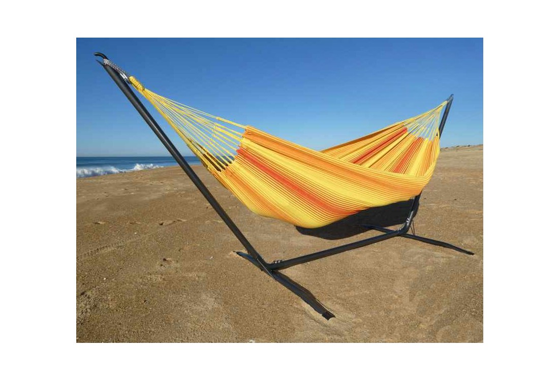 hamac orange avec support