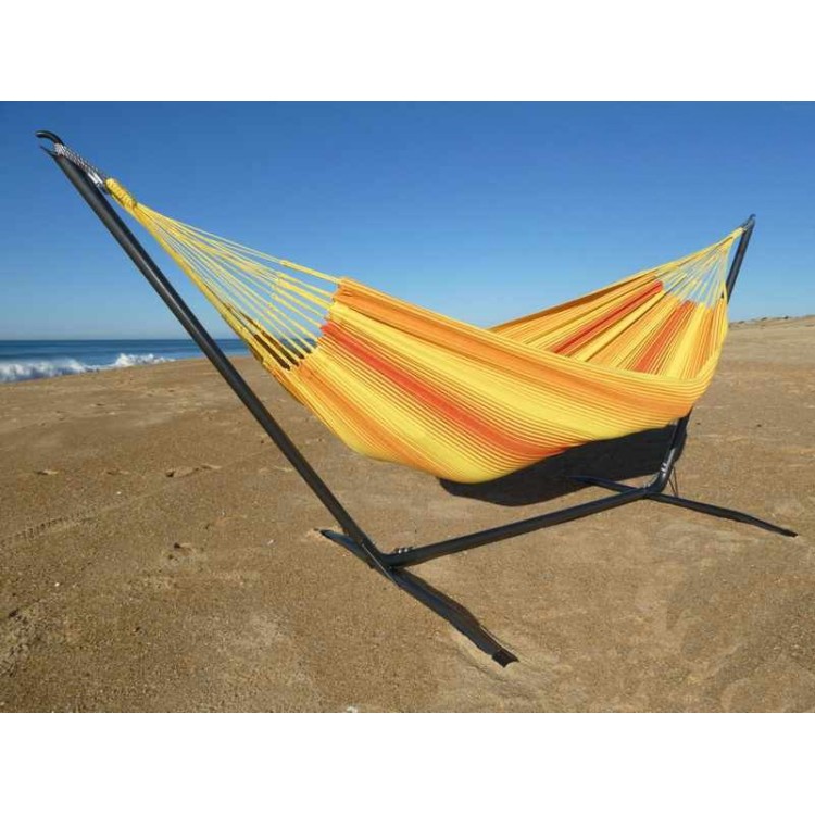 HAMAC ORANGE AVEC SUPPORT