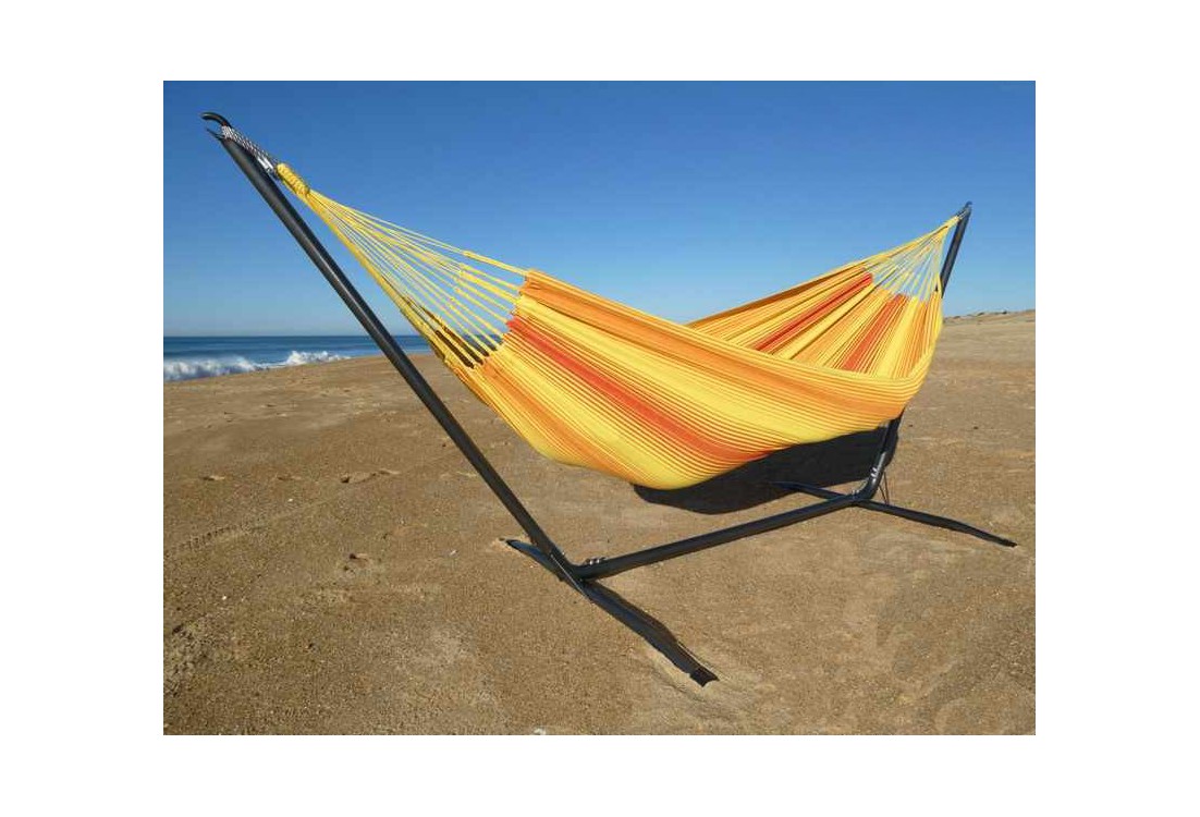 HAMAC ORANGE AVEC SUPPORT