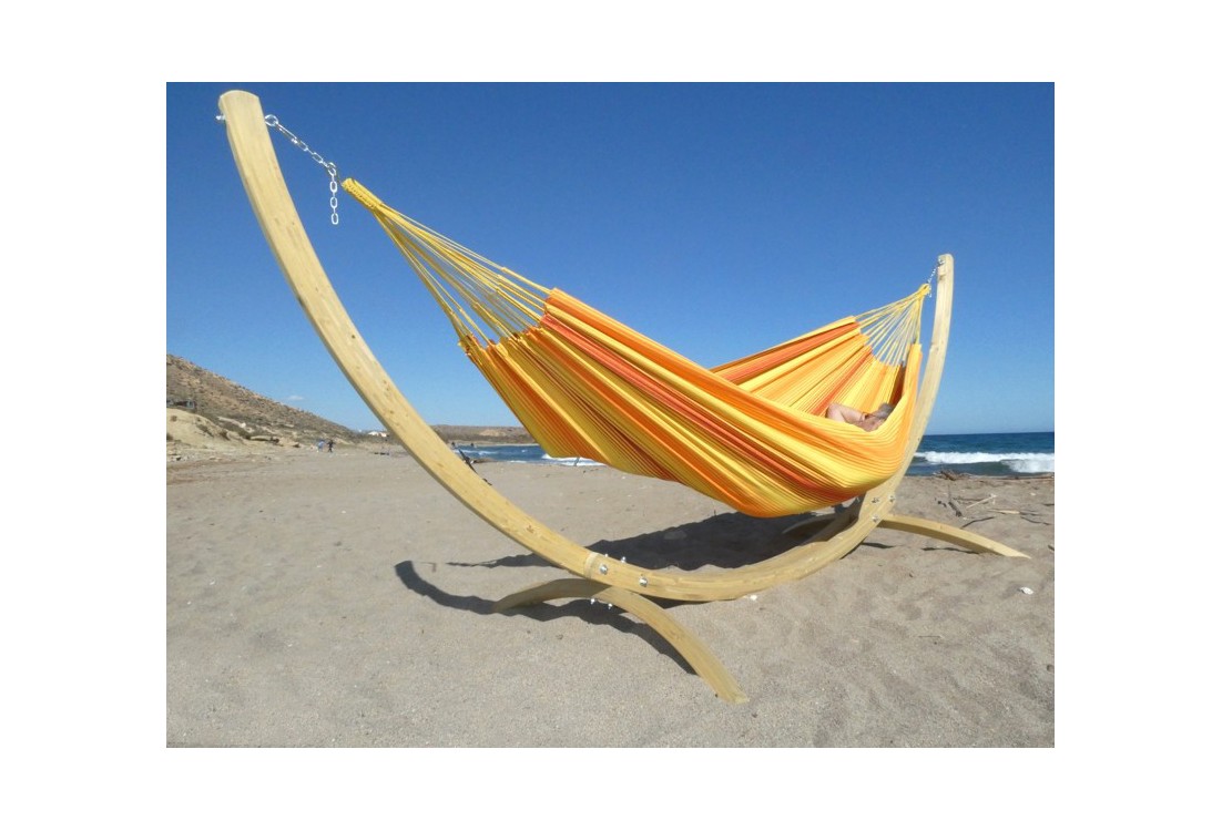 hamac orange avec support