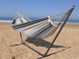 hamac gris avec support