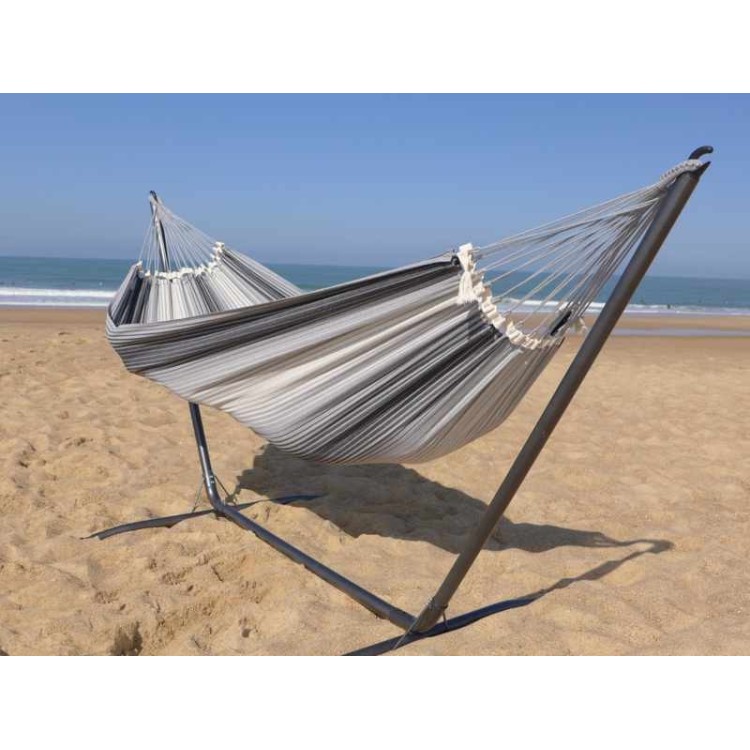hamac gris avec support