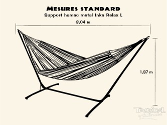 Support de hamac o pied de hamac métallique INKA Relax L, compatible avec les hamacs L