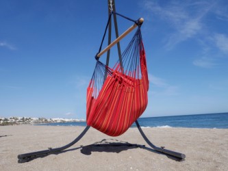 Chaise hamac avec support rouge