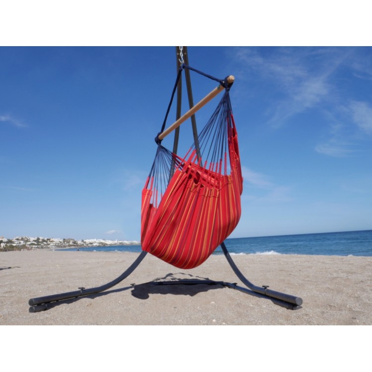 Chaise hamac avec support rouge