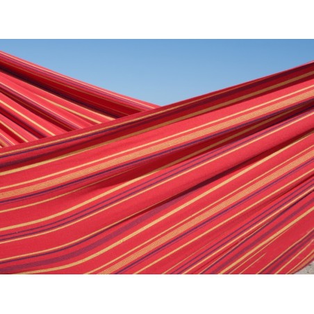 toile hamac chaise rouge