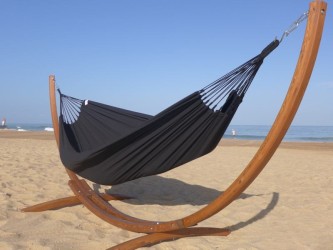 Hamac noir avec support