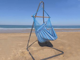 Chaise hamac avec support bleu